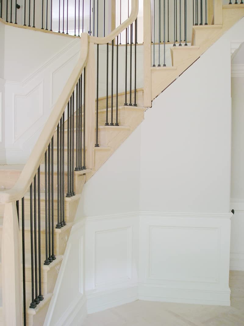 Langdoly Square 1/2" x 44" Wrought Iron Plain Balusters Hollow Iron Spindles for Indoor Stairs (Satin Black- Pack of 10) - Image 5